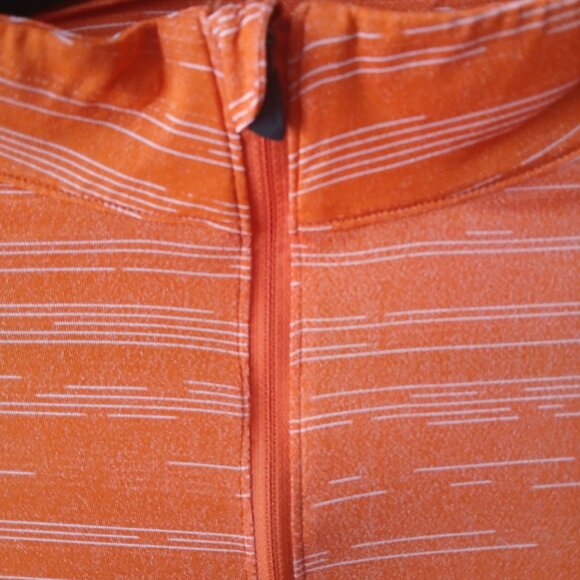 Columbia Golf 1/4 Zip Lightweight Pullover, Size Large, Orange Stripes EUC - Picture 2 of 7